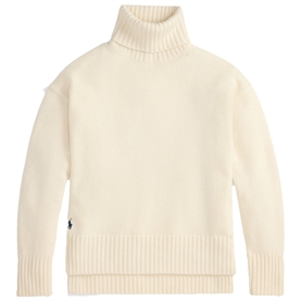 Polo Ralph Lauren Wool-Cashmere Turtleneck Sweater, Authentic Cream